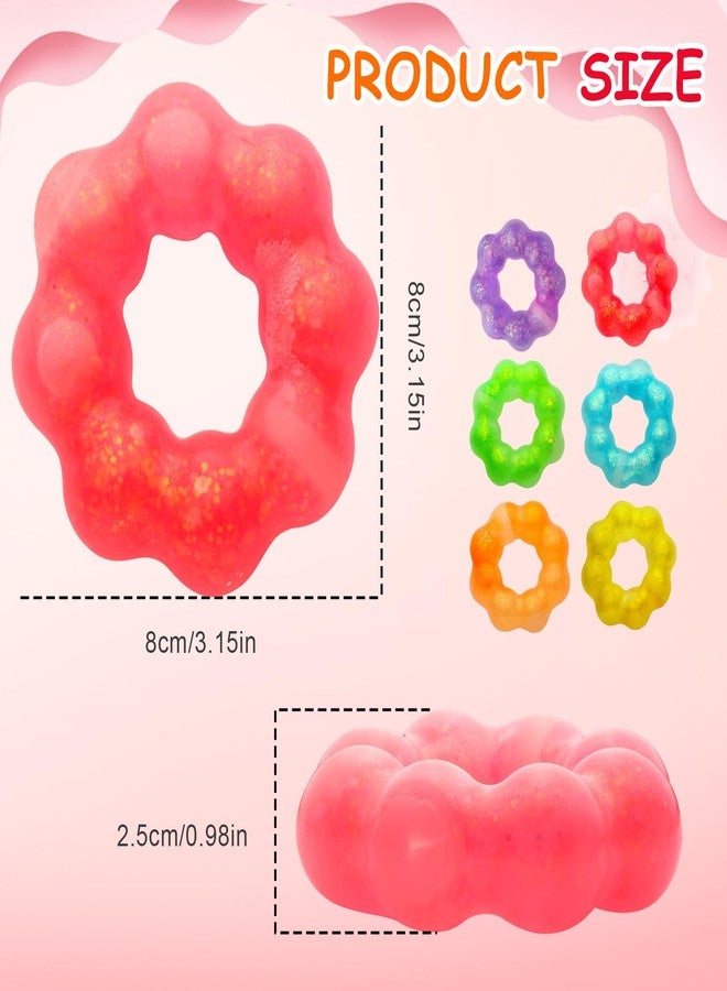 Manmel 4-Pack Squishy Toys, Wearable Bracelet Stress Balls Fidget Toys, Soft Donut Stress Relief Sensory Toy for Kids Adults, Squeeze Balls Stress Toys for Party Favors Goodie Bags Stuffers - Image 2